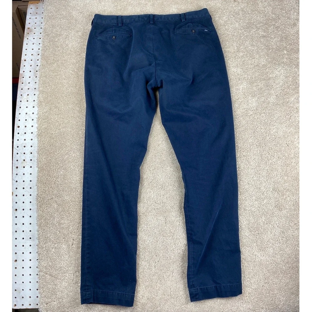 2 Pair Polo Ralph Lauren Slim Fit Chino Pants‎ Bundle Navy Royal Blue 36x34